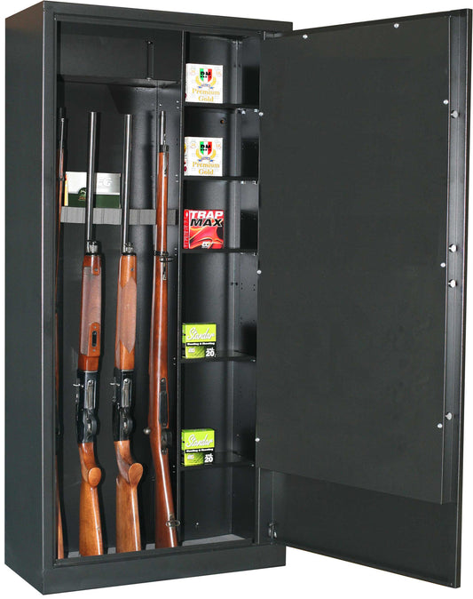 Dulap 12 arme cu cutie interioara, 150x70x33 cm, negru