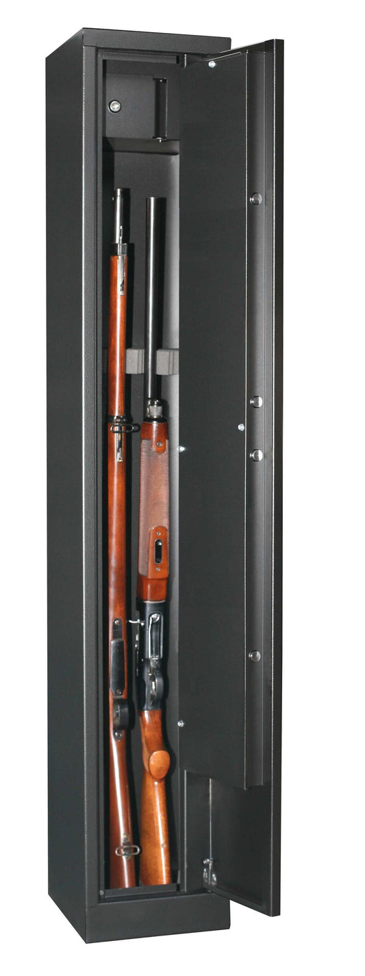 Dulap 4 arme cu cutie interioara, negru, 140x25x20,5 cm